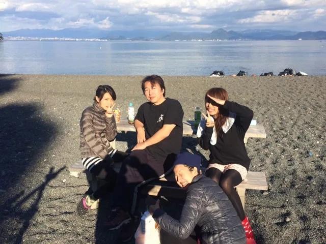 伊豆・大瀬崎でのダイビング:4人以上の参加者の集合写真