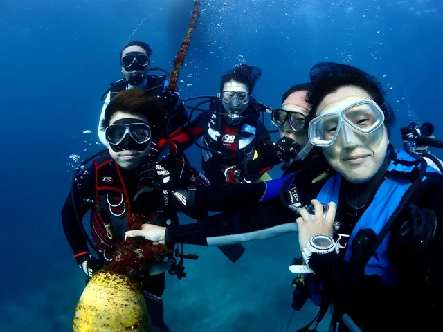 海神丸でのダイビングの記録写真
