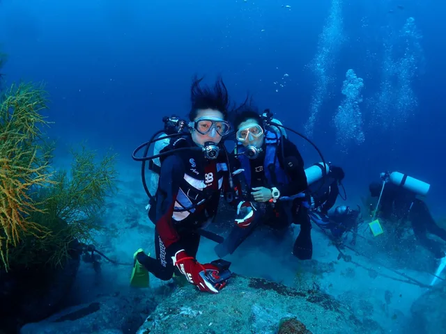 海神丸でのダイビングの記録写真