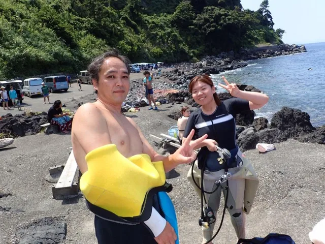 ダイビングの記録写真