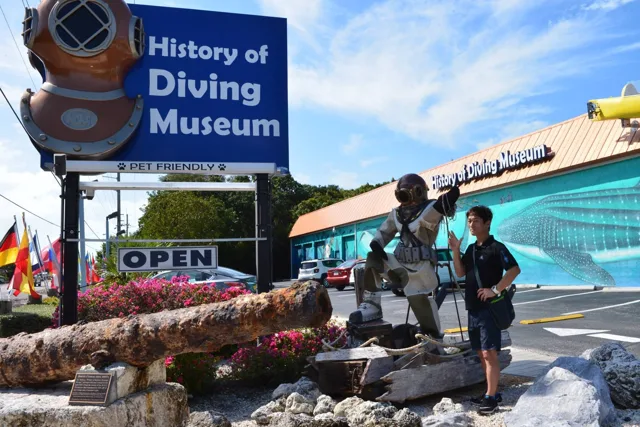 Southernmost Point in the US, Key West, FLでのダイビングの歴史を紹介する博物館の記録