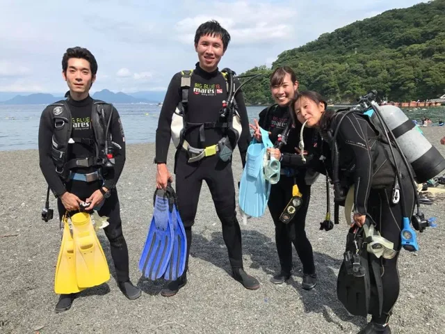 ダイビングの記録写真