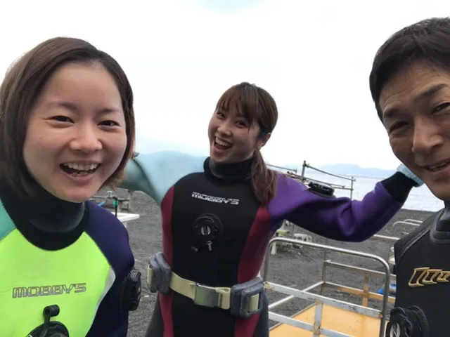 ダイビングの記録写真