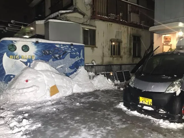 雪が積もったダイビングショップの記録