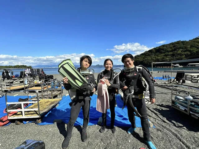 ダイビングの記録写真