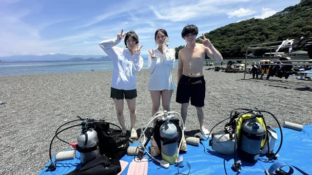 ダイビングの記録写真