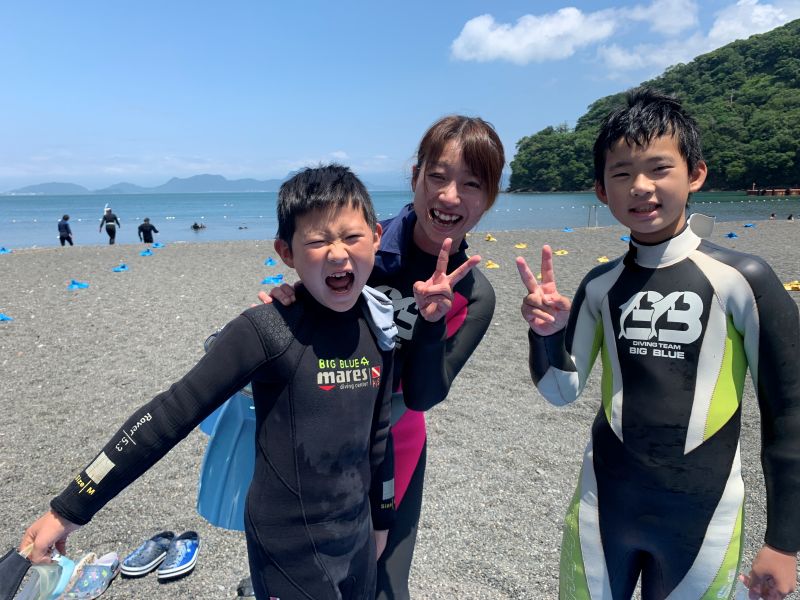 子供ダイビング講習大瀬崎