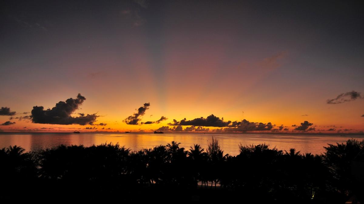 サイパン Saipan の海 夕日の 壁紙 写真
